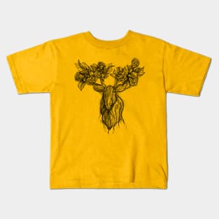 Forest Moose (Sketch) Kids T-Shirt